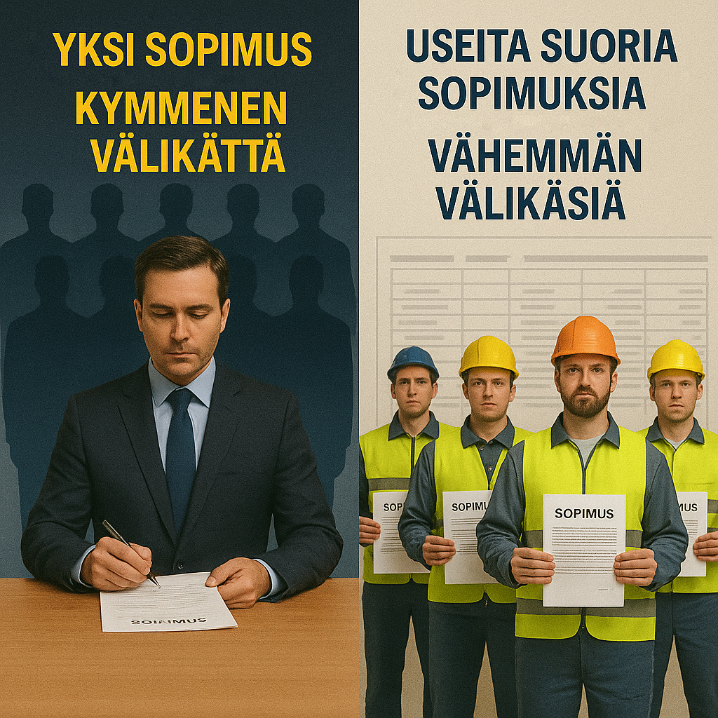 Hankintasopimusten jakaminen